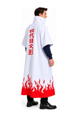 Minato Namikaze Cosplay Pelerini Yetişkin Beyaz