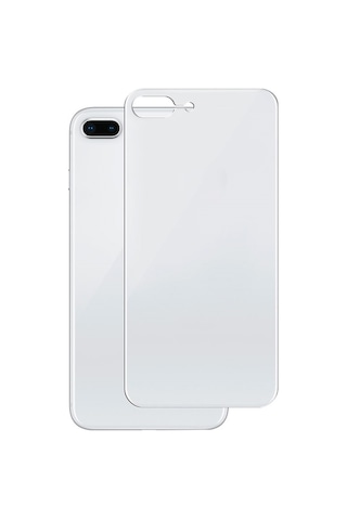 Bufalo Apple Uyumlu iPhone 7 Plus / 8 Plus Kavisli 4D ARKA Gövde Cam Koruyucu Beyaz