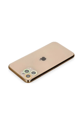 Cosmotex Newface Apple iPhone Uyumlu  11 Pro Max Renkli Kamera Lens Koruma Cam - Sarı-turuncu