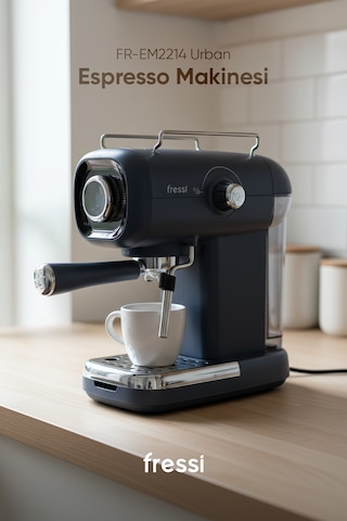 Fressi FR-EM2214 2000 W Espresso Latte Cappuccino Süt Köpürtücülü Kahve Makinesi