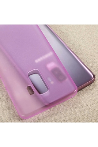 Galaxy Uyumlu S9 Plus Kılıf Lollipop İnce Pürüzsüz Mat Yüzey Kılıf Mor Mor