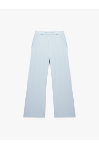 Koton Beli Lastikli Cepli Viskon Pijama Altı Mavi 6slk40029mk
