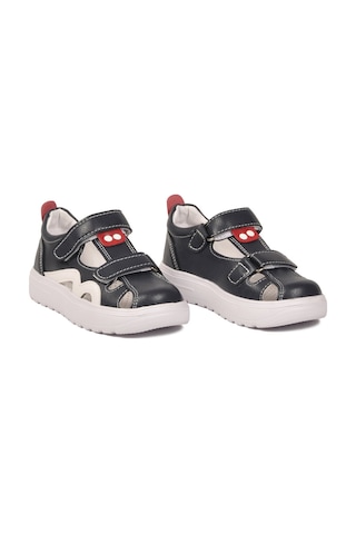 Arzen Lacivert-beyaz-kırmızı Ortopedik Erkek Çocuk Sandalet 26a24 P