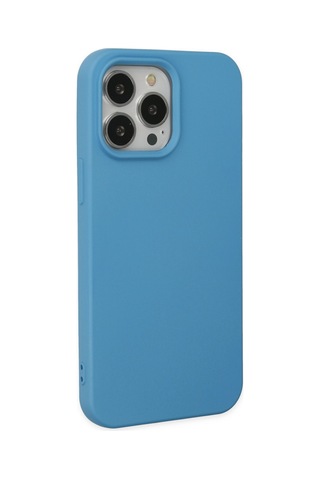 Apple iPhone Uyumlu 14 Pro Kılıf Nano İçi Kadife Silikon - Mavi