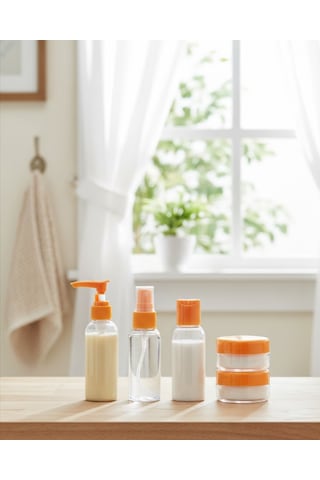Seyahat İçin 5 Li Şeffaf Kozmetik Kap Seti 30 Ml Çok Renkli