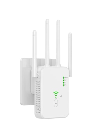 Sones Urant U10 300mbps 2.4g Kablosuz Tekrarlayıcı Wifi Sinyal Amplifikatörü 4 Antenli Ab Fiş Beyaz