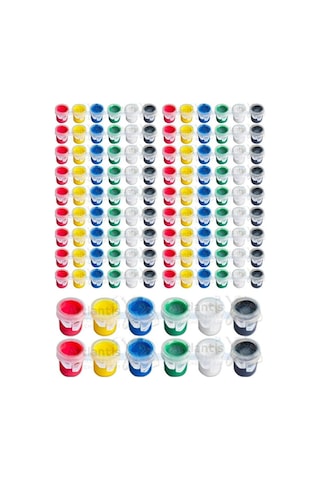 Akrilik Boya 3 Ml 6 Renk 20 Paket Mini Küçük Akrilik Boya Taş Ahşap Seramik Tuval Alçı Tuval Etkinlik Boyama Sana Renkli