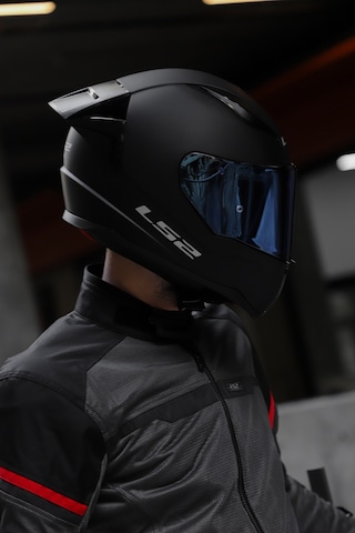 Ls2 Rapıd Race Mavi Camlı Kask Mat Siyah