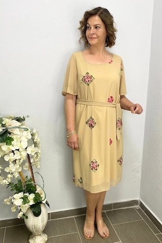 Mia Butik Kadın Sarı Şifon Elbise Sarı