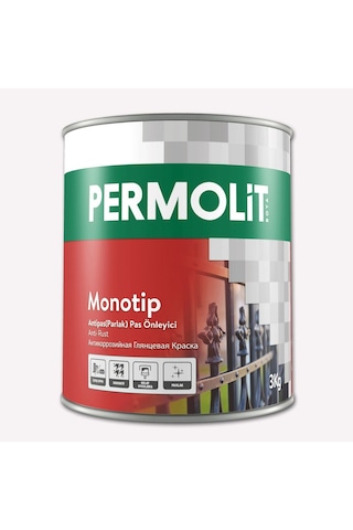 Permolit Monotip Antipas (Parlak) Pas Önleyici Metal Boyası