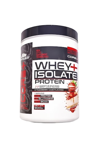 Mustang Nutrition Core+ Series Isolate Whey Protein Tozu 900 Gr 30 Servis Çilekli Pasta + Shaker + Protein Kahve Hediyeli Çilek Aromalı