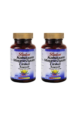 Balen Kalsiyum Magnezyum Çinko 709 Mg 90 Kapsül x 2 Adet
