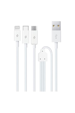 Ttec 2dk7521 Trio Şarj Kablosu Typec,lightning,micro Usb Beyaz