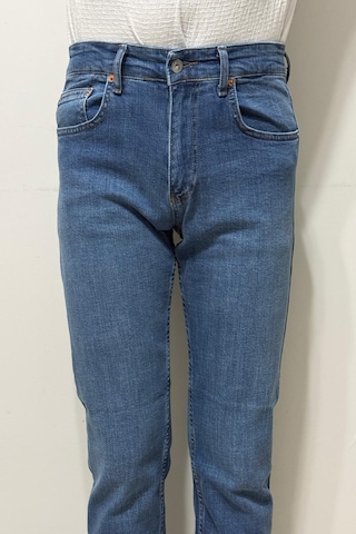 Hacker Denim Dmctekstil Erkek 1022 Yüksek Bel Rahat Kesim Boru Paça Jean Pantolon Koyu Mavi
