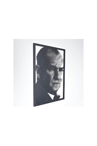 Atatürk Portresi Duvar Portresi Siyah - 803393839 Siyah