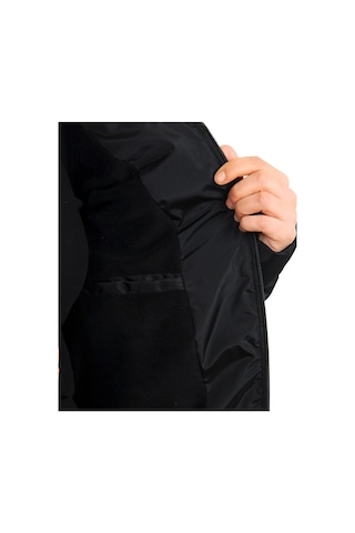 Freemen Kadın Siyah Kapüşonlu Polarlı Kürklü Su Geçirmez Rüzgara Dayanıklı Şişme Mont Siyah