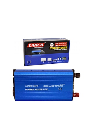 Carub İnverter 12v Dan 220v A Yükseltici 1500w Usb 5v-1a Çıkışlı Br4621862