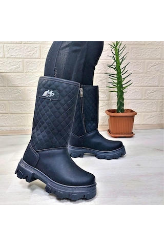 M.p One 3145 Siyah İçi Kürklü Fermuarlı 29cm Kız Çocuk Çizme 001