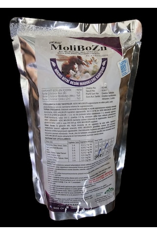 Micro Besin Çiçek Tutturur Polen Oluşturur Molibozn Gübre 1kg