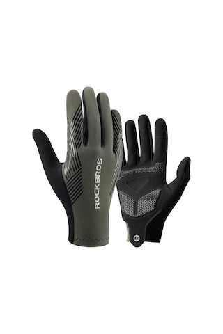 Rockbros S310 Dokunmatik Ekran Tam Parmak Kaymaz Sbr Mtb Bisiklet Eldiveni