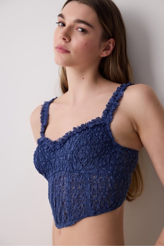 Penti Crinkle Lace Corset Lacivert Büstiyer