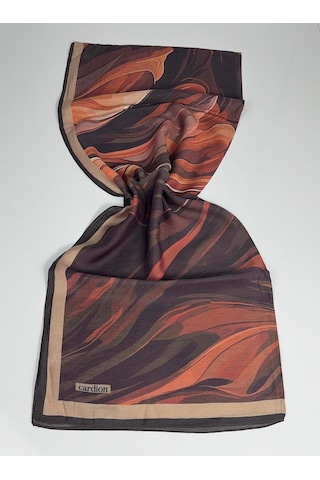 Cardion Pamuk İpek Şal - 70 X 180 - 06302 Koyu Kahve