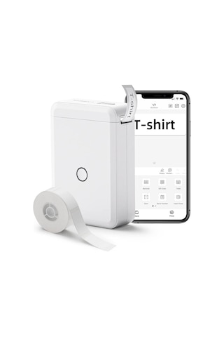 Powermaster Pm-20343 Kablosuz Taşınabilir Bluetooth Lu Etiket Makinesi Yapışkanlı 15mm Genişlik Kablosuz Yazıcı