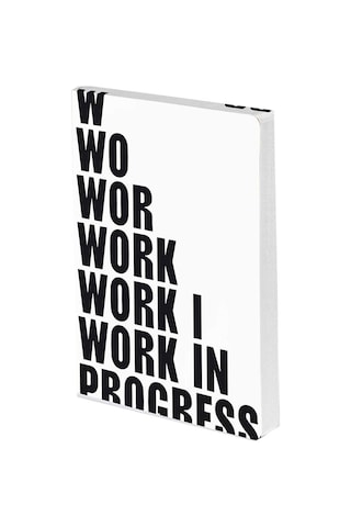 Nuuna Gri Noktalı A5 Defter Work İn Progress 55430