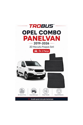 Trobus Opel Combo Panelvan 2023-2026 Dizel 2d Havuzlu Paspas 2 Parça