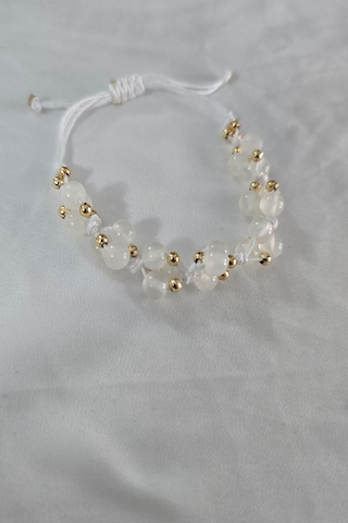 6 Mm Selenit Doğaltaş Bileklik Beyaz
