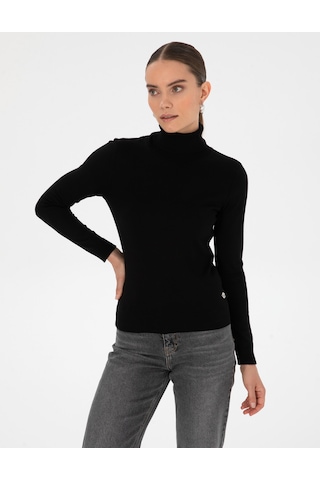 Pierre Cardin Kadın Siyah Kazak /triko 50315747-vr046 Siyah