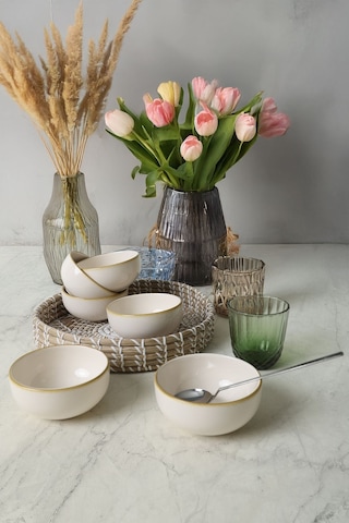 Keramika Bronze Bloom Bulut Kase 12 Cm 6 Adet 22928 Çok Renkli
