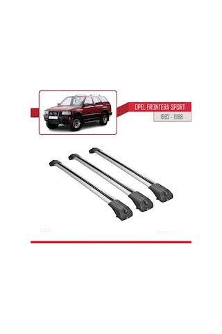 Opel Frontera Sport 1992-1998 Arası İle Uyumlu Ace-1 Ara Atkı Tavan Barı Gri 3 Adet Bar