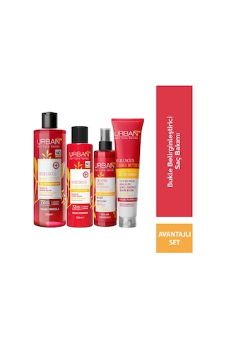 Urban Care Hibiscus & Shea Butter Kıvırcık Ve Dalgalı Saçlara Özel Saç Bakım Seti 4'lü