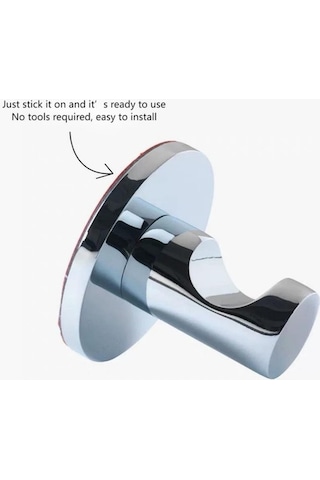 Besthome1 3 Adet Banyo Duvar Kancağı, 2 Kg Yük, Otomatik Yapışkan, Zink Metal, Siyah Renk Siyah