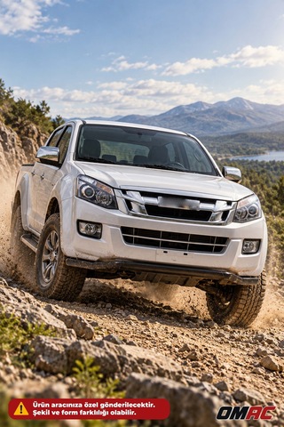 Mercedes X-class 2012-2026 Uyumlu Araca Özel Texas Ön Alt Koruma Ø76mm Siyah