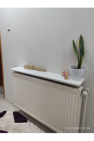 Güvendekoratif Petek Üstü Uçar Raf 80 Cm Beyaz