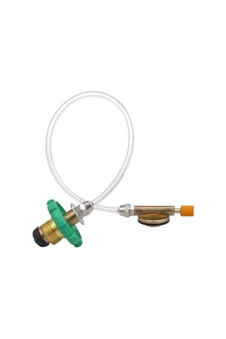 Pazly Kamp Ocağı Propan Dolum Adaptörü Düz Silindir Tank Bağlantı Parçası Şişe Uyumlu Gümüş