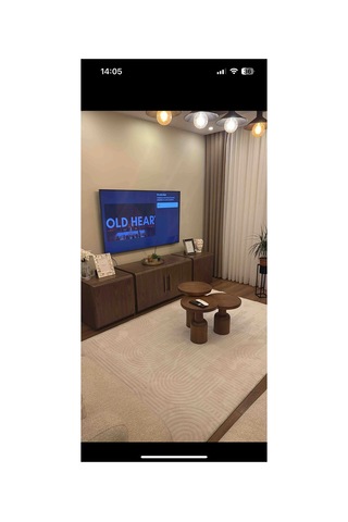 Ihlamur Wood Design Oluklu Üçlü Mantar Sehpa Ceviz Rengi Ahşap