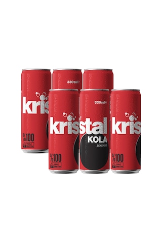Kristal Kola Şekersiz 330 ml Gazlı İçecek 6'lı
