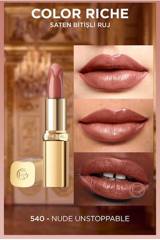 L'Oreal Paris Color Riche Saten Bitişli Ruj 540 Nude Unstoppable