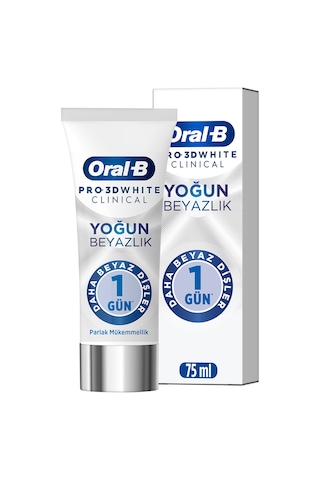 Oral-B Pro 3D White Clinical Yoğun Beyazlık Parlak Mükemmellik Diş Macunu 75 ML