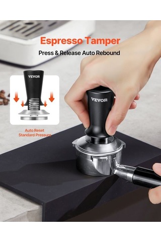 Kahve Dağıtıcısı-vevor-53 Mm-yaylı Kahve Presi-barista İçin Espr Tamper-kaymaz Alaşımlı Saplı Diğer