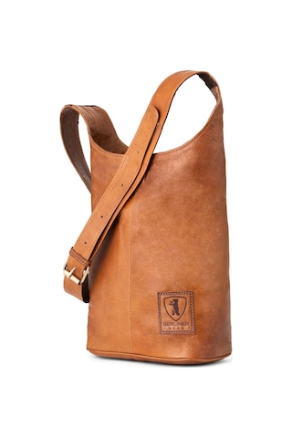 Berliner Bags Emilia 2.0 Deri Omuz Çantası Kadın Vintage Kahverengi El Çantası