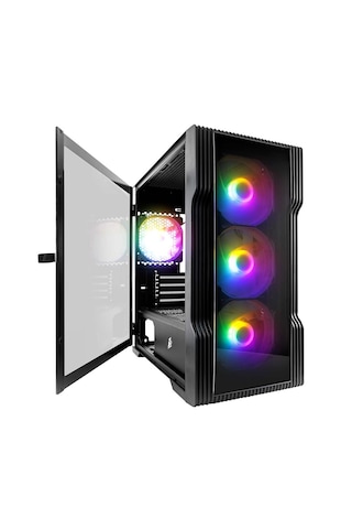 1st Player Trılobıte T3-G 600 W 80+ Raınbow 4x12cm Fan Kasa Siyah