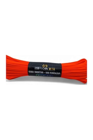 Turuncu Paracord İp, 4 Mm Kalınlığında Ve 30 Metre Uzunluğunda