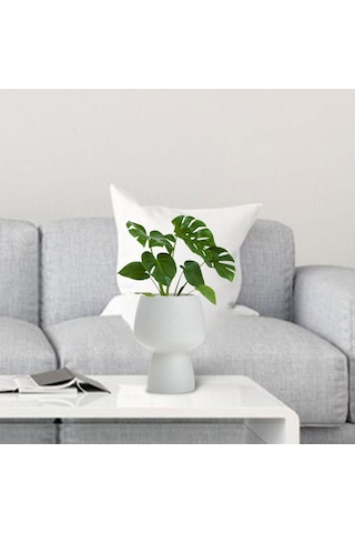 Suntek Magideal Modern Ekici Çiçek Vazo Beyaz