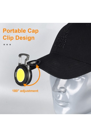 Monyee Cob Led Multifonksiyonel Fener: 4 Seviye Parlaklık, Kırmızı-beyaz Işık, Anahtar Zinciri, Şapka Klembi, Manyetik Tutma, Usb-c Şarj, Şişe Açıcı Siyah