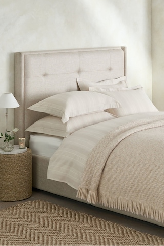 The White Company Lowell Battaniye, %100 Merino Yünü, 200 X 140 Cm Polyester Battaniye Bej
