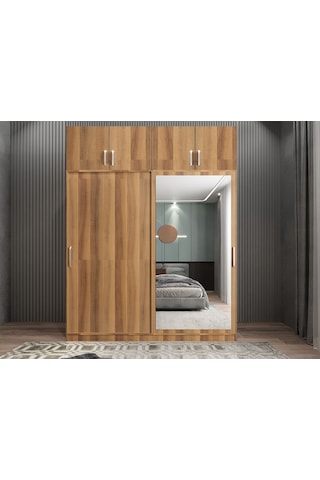 Porta Sürgü Kapaklı Dolap Gardırop Yüklüklü C 180 Cm Montaj Dahil
